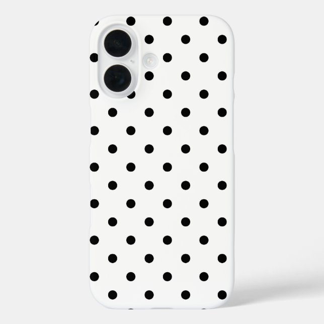 Black and White Polka Dots Case-Mate iPhone Case (Back)