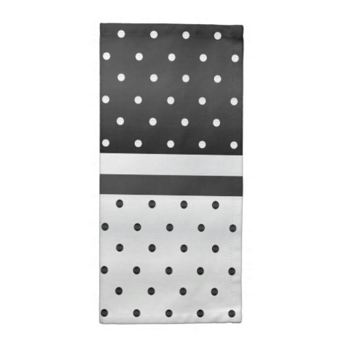 Black and White Polka Dots Cloth Napkin