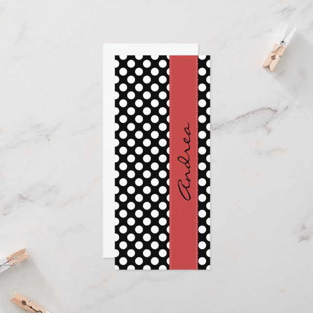 Black and White Polka Dots, Dotted, Your Name (Front/Back In Situ)