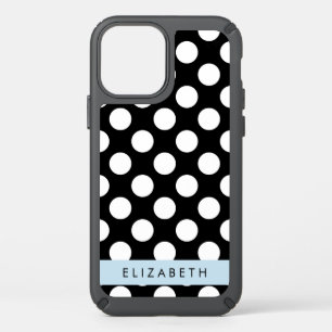 Black and White Polka Dots, Dotted, Your Name Speck iPhone 12 Case