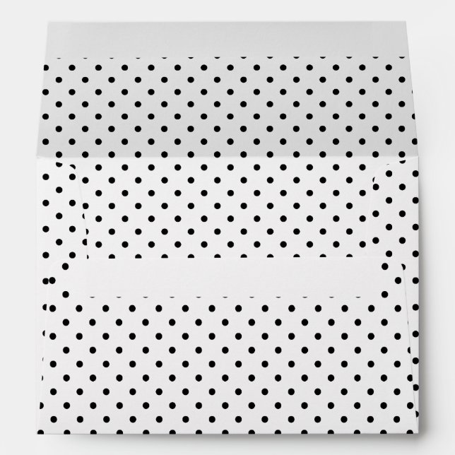 Black and White Polka Dots Envelope (Back (Bottom))