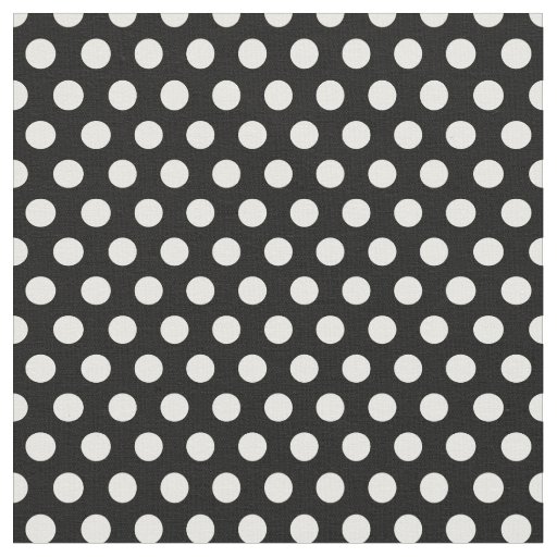 Black and White Polka Dots Fabric