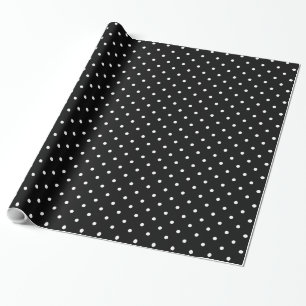 Black and White Polka Dots Father's Day Wrapping Paper