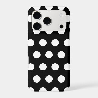 Black and White Polka Dots Iphone 18 Pro Case