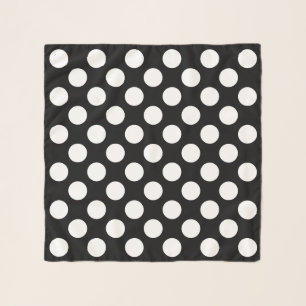 Black and White Polka Dots Jockey Silks Scarf