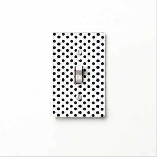 Black and White Polka Dots Light Switch Cover