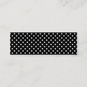 Black and White Polka Dots Mini Business Card