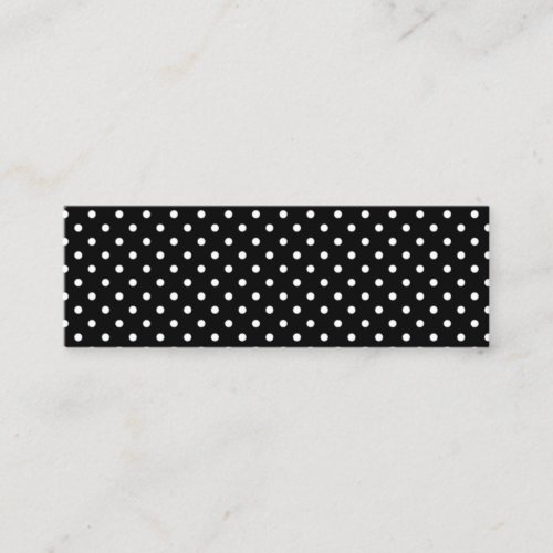 Black and White Polka Dots Mini Business Card