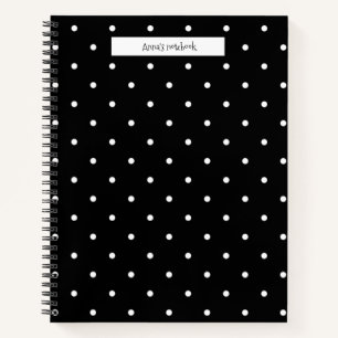 Black and White Polka Dots Notebook
