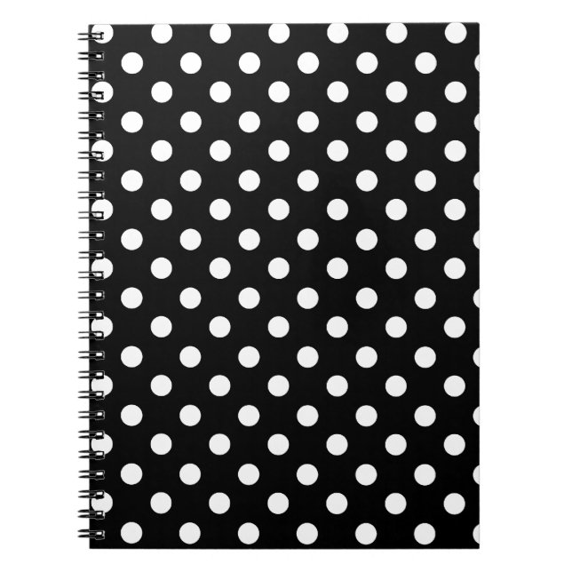 Black and White Polka Dots Notebook (Front)