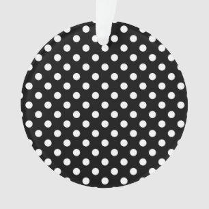 Black and White Polka Dots Ornament