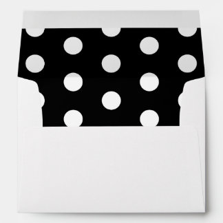 Black And White Polka Dots Pattern Envelope
