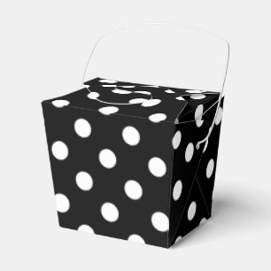 Black and White Polka Dots Pattern Favor Boxes