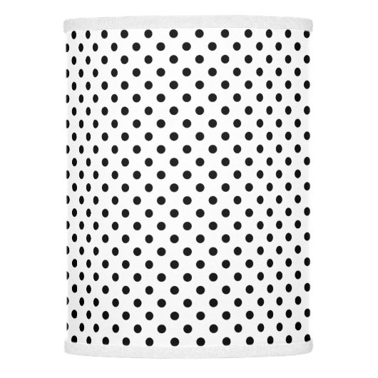 Black and White Polka Dots Pattern Lamp Shade (Front)
