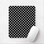 Black and White Polka Dots Pattern Mouse Pad | Zazzle