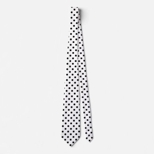 Black and white polka dots pattern neck ties