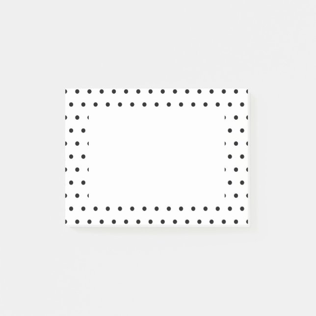 Black And White Polka Dots Pattern Post-it Notes (Front)