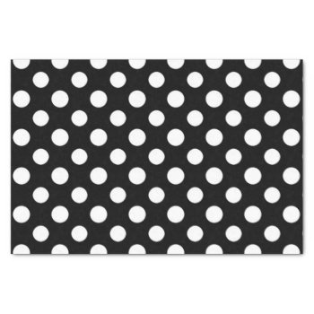 Black And White Polka Dots Pattern Tissue Paper by ReligiousStore at Zazzle