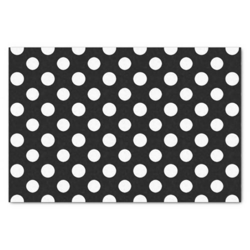 Black and White Polka Dots Pattern Tissue Paper