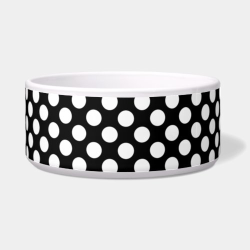 Black and White Polka Dots Polka Dot Pattern Bowl