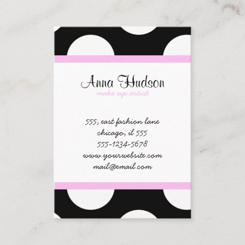 Black and White Polka Dots Polka Dot Pattern Business Card