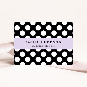 Black and White Polka Dots, Polka Dot Pattern Business Card
