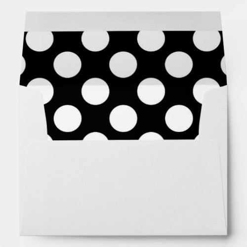 Black and White Polka Dots Polka Dot Pattern Envelope