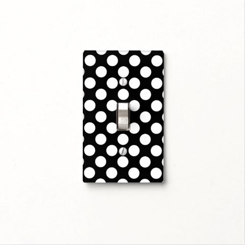 Black and White Polka Dots Polka Dot Pattern Light Switch Cover