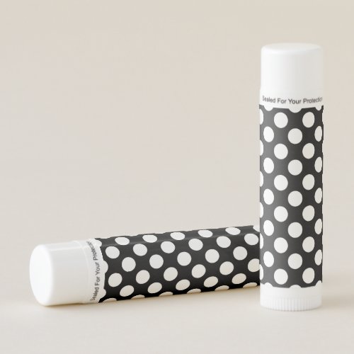 Black and White Polka Dots Polka Dot Pattern Lip Balm