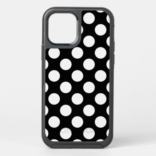 Black and White Polka Dots Polka Dot Pattern OtterBox Symmetry iPhone 12 Case