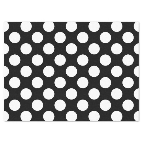 Black and White Polka Dots Polka Dot Pattern Tissue Paper