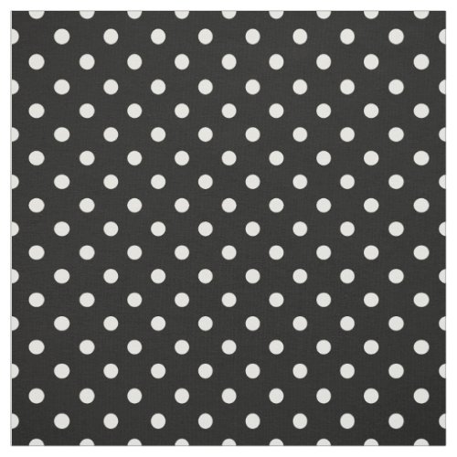 Black and White Polka Dots Print Pattern Fabric 2