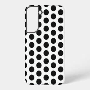 Black and White Polka Dots Samsung Galaxy S22+ Case