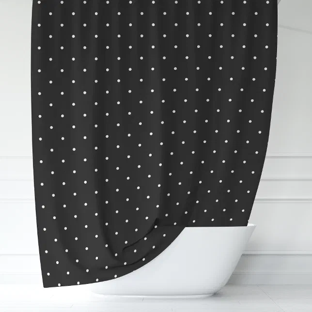 Black and White Polka Dots Shower Curtain | Zazzle