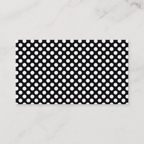 Black and white polka dots simple business cards,