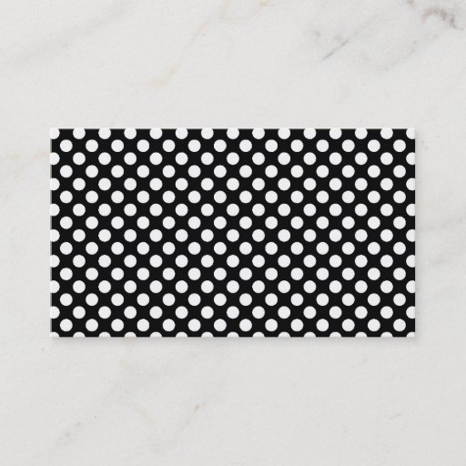 Customizable Black and white polka dots simple business cards,