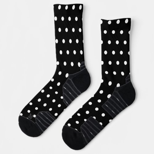Black and White Polka Dots Socks