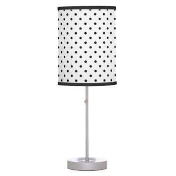 Black And White Polka Dots Table Lamp by KitzmanDesignStudio at Zazzle