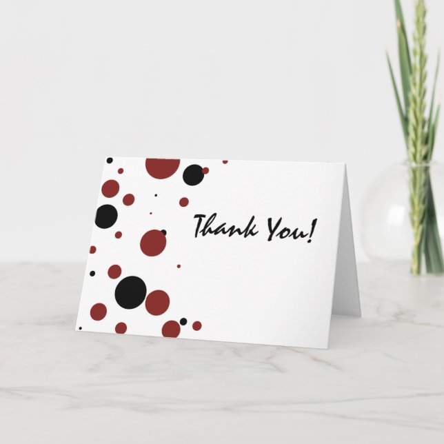 Black and white Polka Dots Thank You (Front)