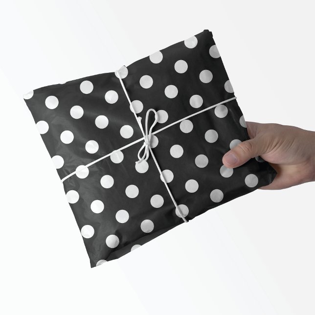 Black and White Polka Dots Tissue Paper (Creator Uploaded)