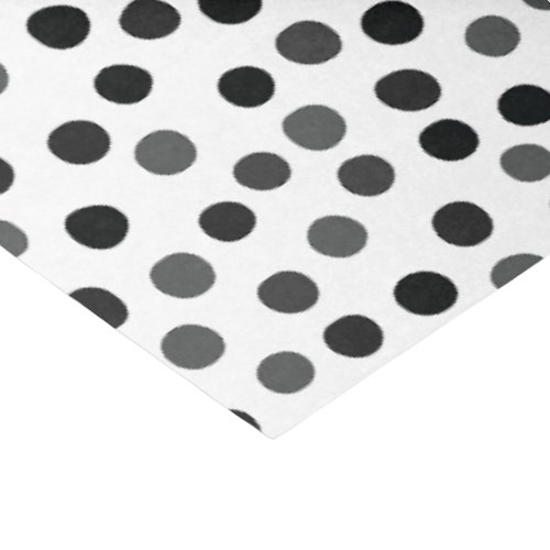 Black and white polka dots tissue paper