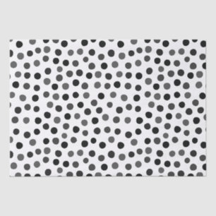 Black and white polka dots tissue paper