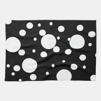 Black and white polka dots towel