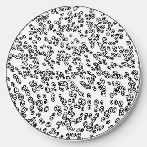 Black and White Polka Dots   Wireless Charger