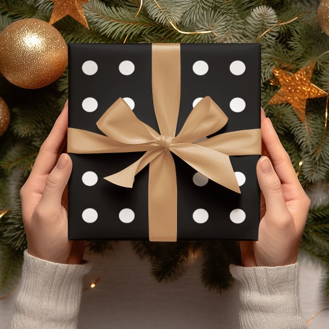 Black and White Polka Dots Wrapping Paper (Creator Uploaded)