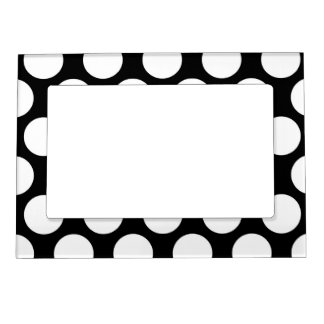Black and White Polkadot Magnetic Picture Frame