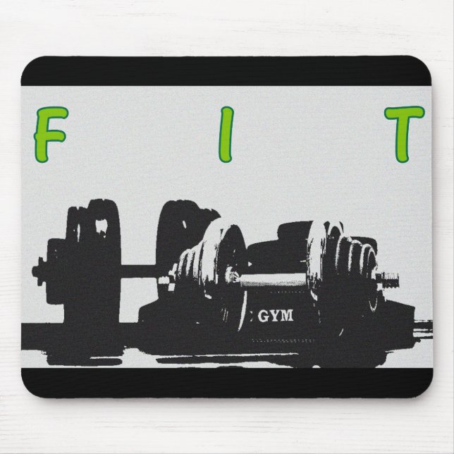 Black And White Pop Art Fitness Sport Template Mouse Pad (Front)