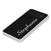 Black and White Portable Charger Custom Power Bank (Angled)