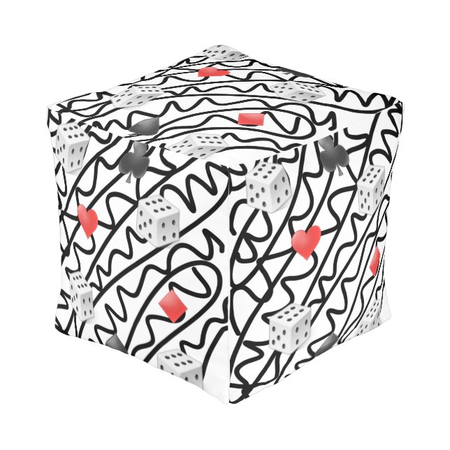 Black and white  pouf (Angled Front)