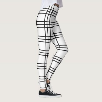 Black and White Preppy Cool Plaid Tartan